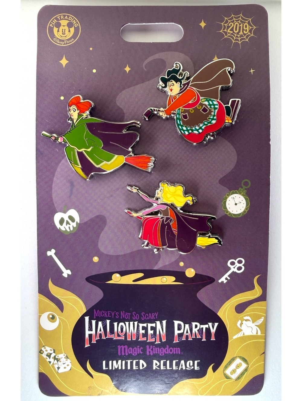 Disney MNSSHP 2019 Hocus Pocus Sanderson Sisters 3 Pin Set Limited Release NIP